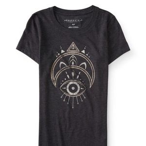 Aeropostale Celestial Eye Graphic Tee Size S